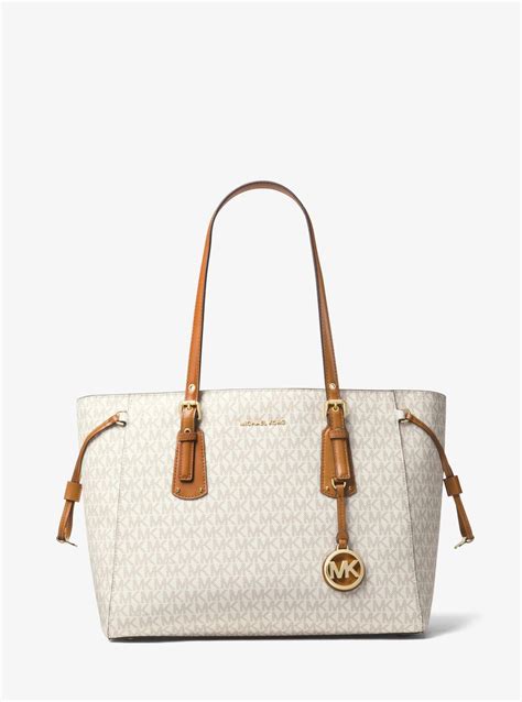 voyager medium logo tote bag|michael kors voyager bags.